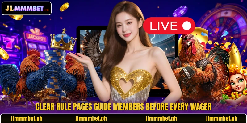 Clear rule pages guide members before every wager Clear rule pages guide members before every wager