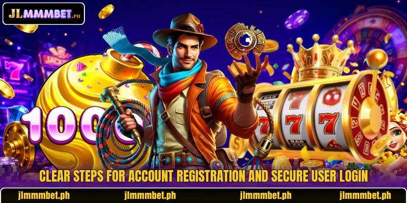 Clear steps for account registration and secure user login