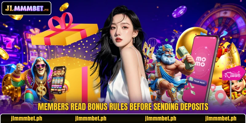 Members read bonus rules before sending deposits