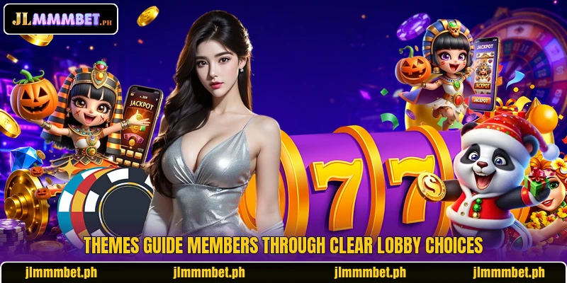 Themes guide members through clear lobby choices Themes guide members through clear lobby choices