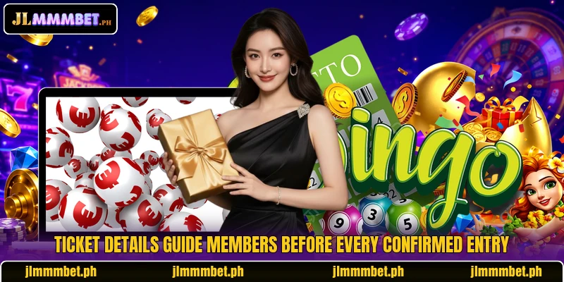 Ticket details guide members before every confirmed entry Ticket details guide members before every confirmed entry
